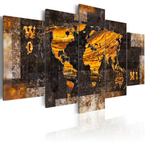 Tableau Imprimé "Sentiers Dorés" 50 x 100 cm (1/2)