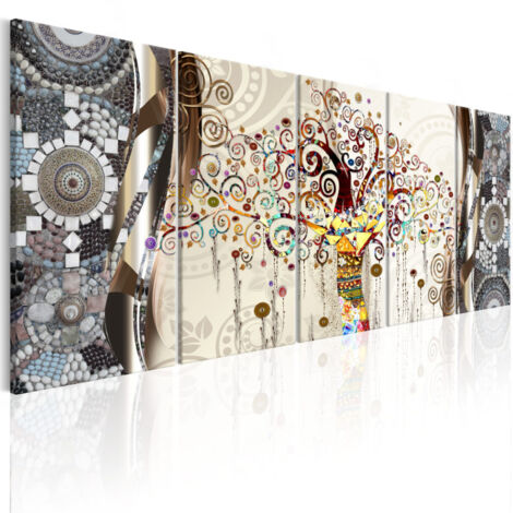 Tableau Imprimé "Tree & Mosaic" 90 x 225 cm (1/2)