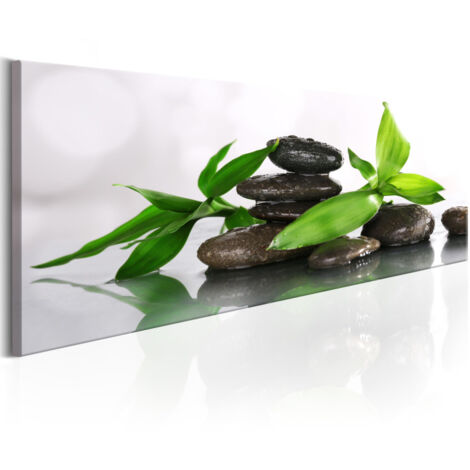 Tableau Imprimé "SPA : Bamboo & Stones" 40 x 120 cm (1/2)