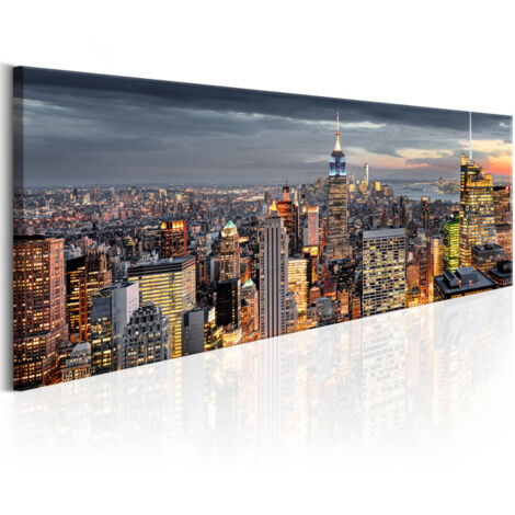 Tableau Imprimé "Sleepless in the City" 50 x 150 cm (1/2)