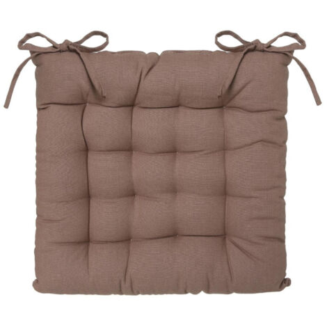 Galette de Chaise "Loria" 38x38cm Taupe (1/4)