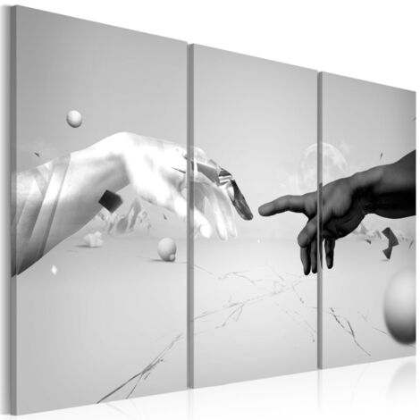 Tableau Imprimé "Toucher en Noir & Blanc" 40 x 60 cm (1/2)