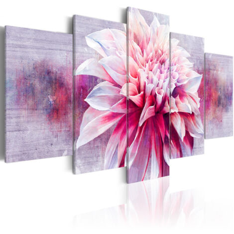 Tableau Imprimé "Violet Dahlia" 50 x 100 cm (1/2)
