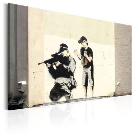 Tableau Imprimé "Sniper & Child - Banksy" 40 x 60 cm (1/2)
