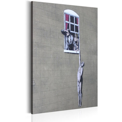 Tableau Imprimé "Well Hung Lover - Banksy" 60 x 90 cm (1/2)