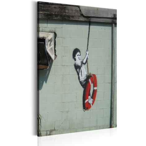 Tableau Imprimé "Swinger, New Orleans - Banksy" 80 x 120 cm (1/2)