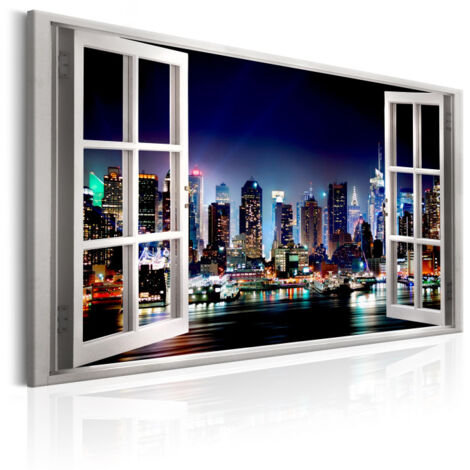 Tableau Imprimé "Window : View of New York" 60 x 90 cm (1/2)