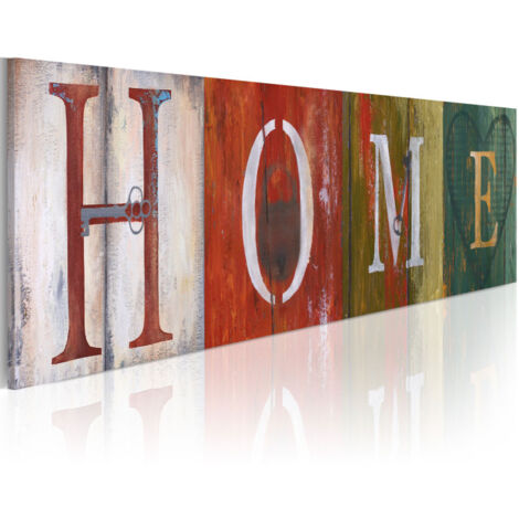 Tableau Imprimé "Welcome Home" 45 x 135 cm (1/2)