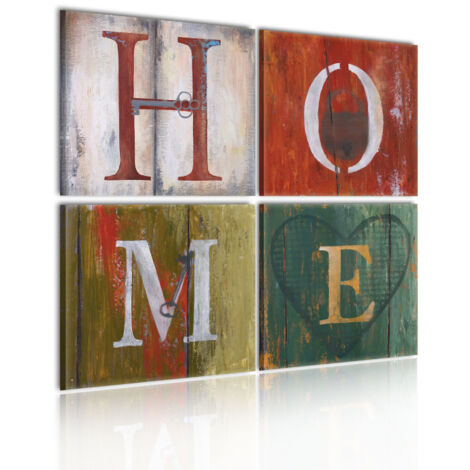 Tableau Imprimé "Welcome Home" 80 x 80 cm (1/2)