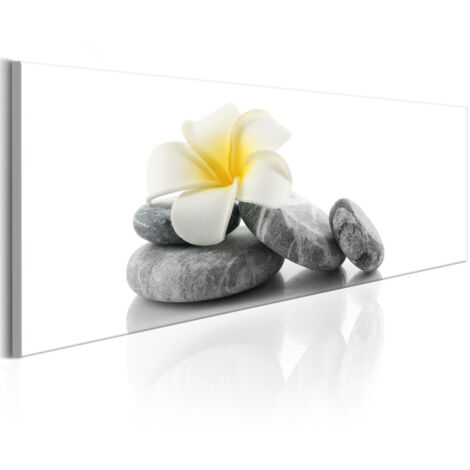 Tableau Imprimé "White Lotus" 45 x 135 cm (1/2)