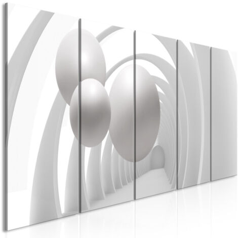 Tableau Imprimé 5 Panneaux "White Tunnel Narrow" 80 x 200 cm (1/2)