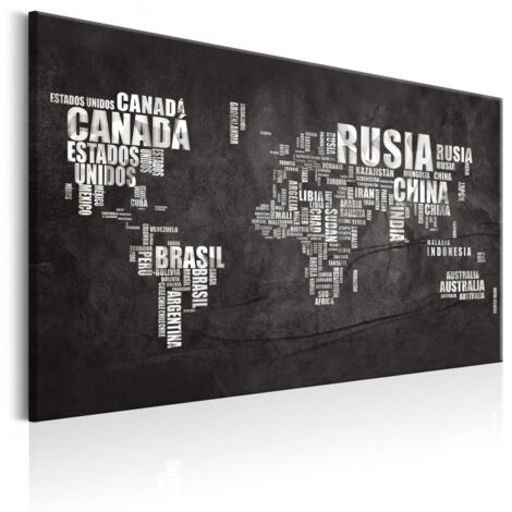 Tableau Imprimé "World Map : Spanish Geography ES" 40 x 60 cm (1/2)