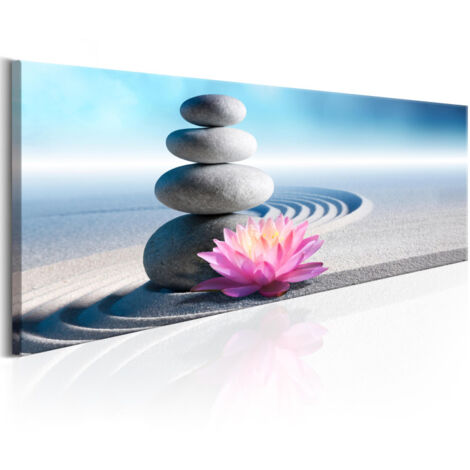 Tableau Imprimé "Zen Garden" 45 x 135 cm (1/2)