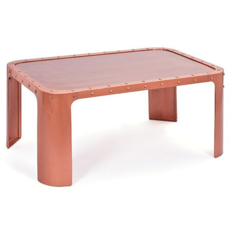 Table Basse Industrielle Métal "Wall" 110cm Cuivre (1/5)