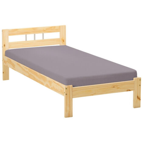 Lit Enfant Bois Massif "Angel" 90x200cm Naturel (1/4)
