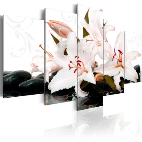 Tableau Imprimé "Zen Stones & Lilies" 100 x 200 cm (1/2)