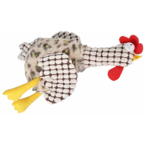 Peluche pour Chien "Coq" 30cm Marron & Blanc (1/2)