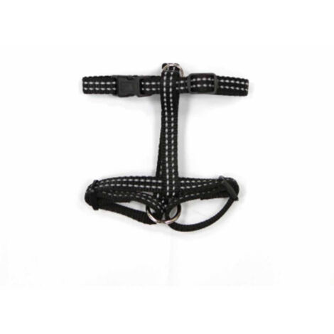 Harnais pour Chien "Coutures Réfléchissantes" 35cm Noir (1/2)