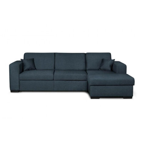 Canapé d'Angle Droit Convertible "Hip" 262cm Bleu Pétrole (1/5)