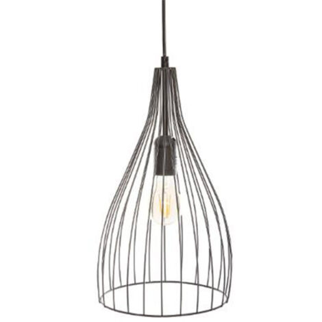 Lampe Suspension en Métal "Jolit" 37cm Noir (1/2)
