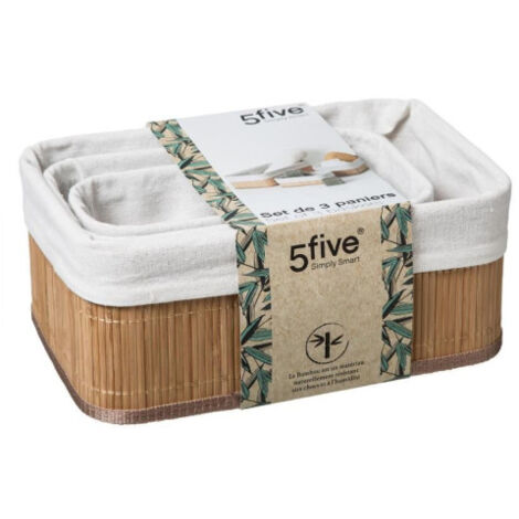 Panier en plastique 4l blanc folk - 5 five simply smart | Bricomarché Panier en plastique 4l blanc folk - 5 five simply smart | Bricomarché