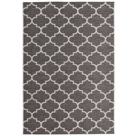 Tapis Tissé à Poils Courts "Batu" Gris 120 x 170 cm (1/4)
