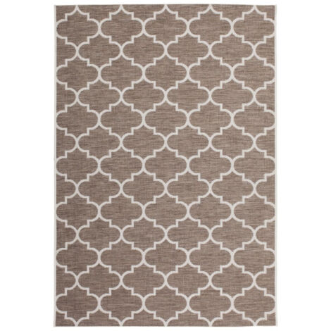 Tapis Tissé à Poils Courts "Batu" Beige 120 x 170 cm (1/4)