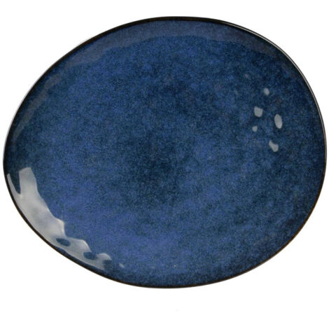 Lot de 6 Assiettes Plates "Au Grès" 27cm Bleu