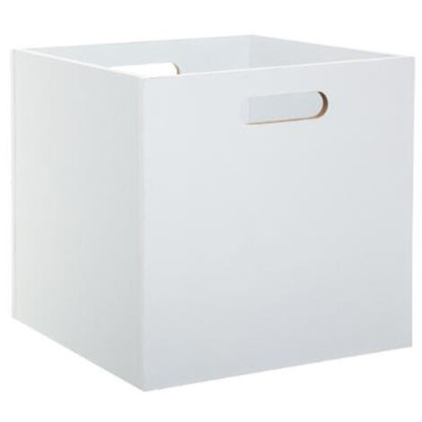 Five Simply Smart – Boite de rangement en bois MDF 31x31cm – Couleur blanche – Pour rangement intérieur – Design élégant et épuré