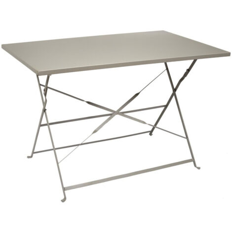 Table de Jardin Pliante "Palerme" 110cm Taupe (1/5)