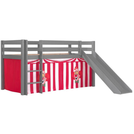 Pack - Lit Enfant Toboggan & Tente "Pino Cirque" Gris (1/2)