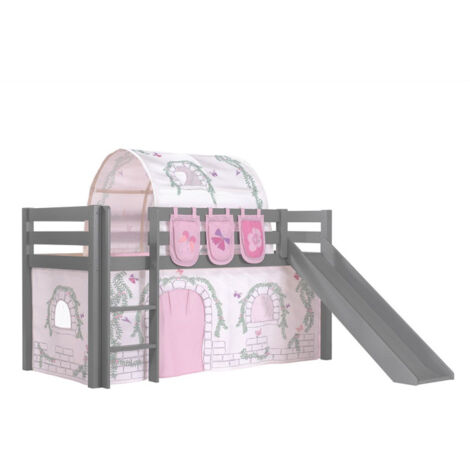 Pack - Lit Enfant, Tente, 3 Pochettes & Tunnel "Pino Birdy" Gris (1/2)