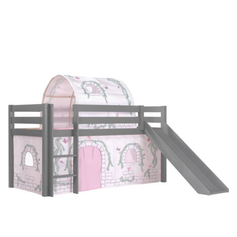Pack - Lit Enfant Toboggan, Tente & Tunnel "Pino Birdy" Gris (1/2)