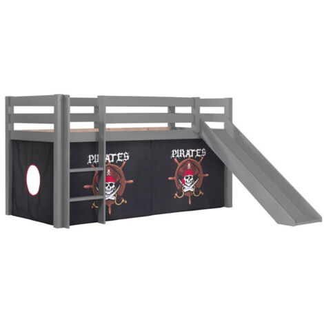 Pack - Lit Enfant Toboggan & Tente "Pino Pirates II" Gris (1/2)