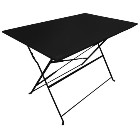 Table de Jardin Pliante "Palerme" 110cm Noir (1/5)