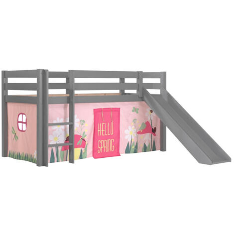 Pack - Lit Enfant Toboggan & Tente "Pino Spring" Gris (1/2)