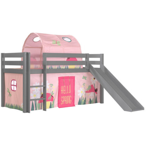 Pack - Lit Enfant, Tente, Tunnel & Toboggan "Pino Spring" Gris (1/2)