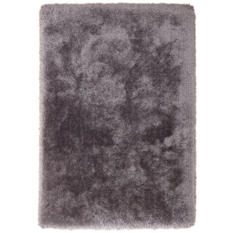 Tapis Shaggy Fait Main "Cosy" Argent 120 x 170 cm (1/4)