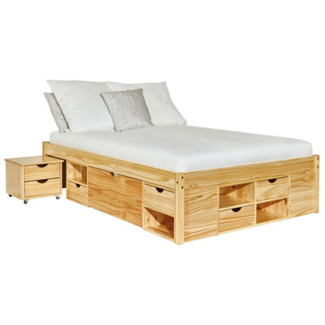 Lit Multi-Rangements "Clark" 180x200cm Naturel (1/5)