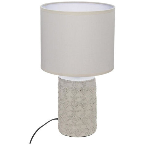 Lampe à Poser Effet Béton "Melo" 33cm Beige (1/2)