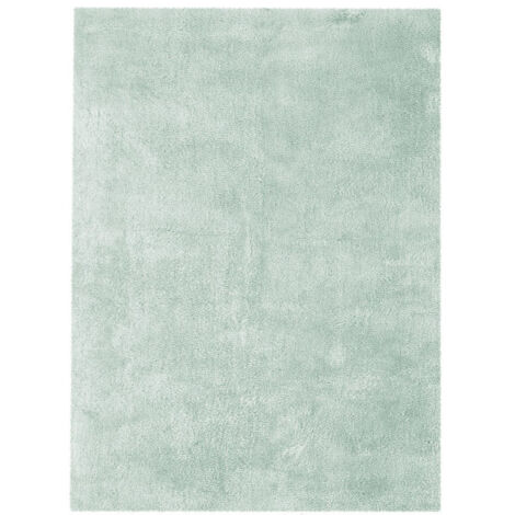 Tapis Shaggy Fait Main "Bali" Bleu 120 x 170 cm