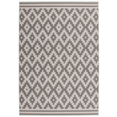 Tapis Géométrique à Poils Courts "Now III" Taupe 120 x 170 cm (1/4)