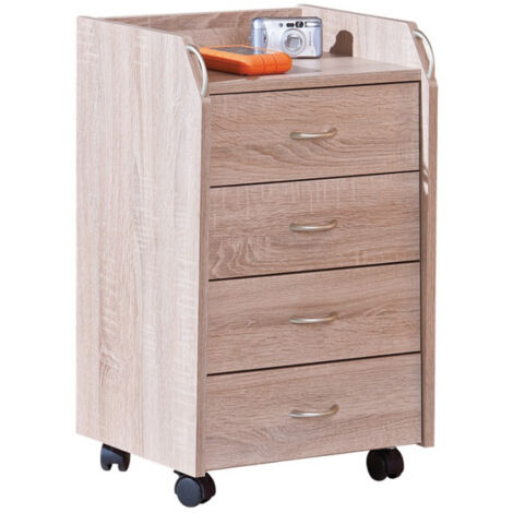 Caisson de Bureau 4 Tiroirs "College" 65cm Chêne Sonoma (1/5)