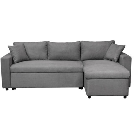 Canapé Convertible d'Angle Réversible "César" 227cm Gris (1/5)