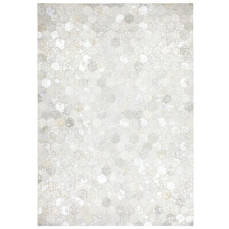 Tapis Tissé Effet Métallique "Spark" Gris & Argent 80 x 150 cm (1/4)