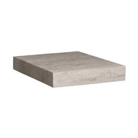 Five Simply Smart – Étagère murale carrée 24cm en MDF chêne gris – Fixation murale – Dimensions L. 23,5 x l. 23,5 x H. 3,8 cm – Poids 0,7 kg (1/2)