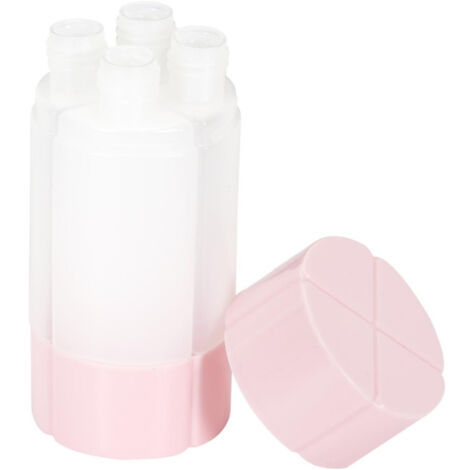 Lot de 4 Flacons de Transport "Travel" 60ml Rose (1/3)