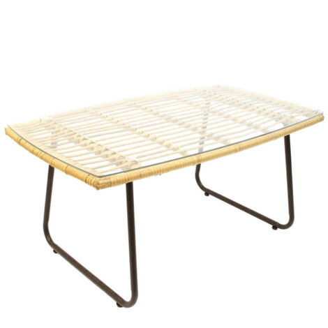 Table Basse Design "Surabaya" 95cm Naturel (1/4)