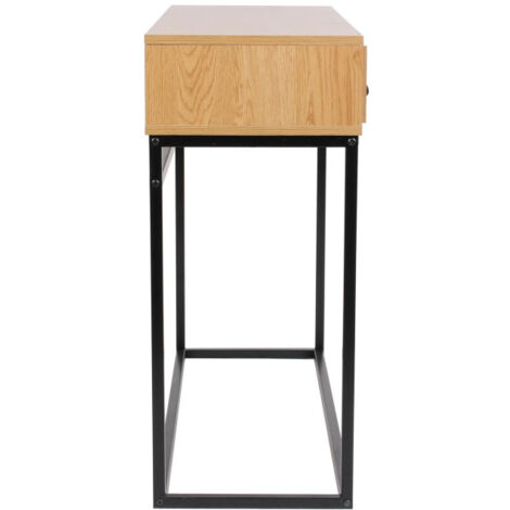 Console 2 Tiroirs Design "Abbott" 100cm Naturel