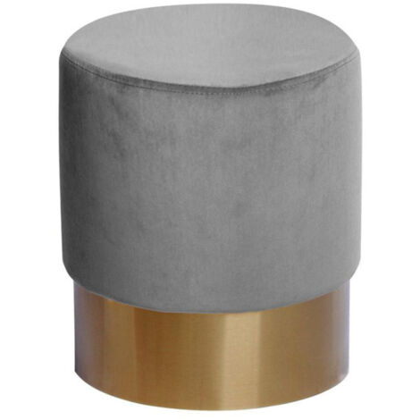 Pouf Rond Design "Nano" 42cm Gris (1/3)